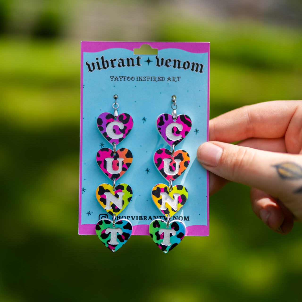 Rainbow Leopard Earrings