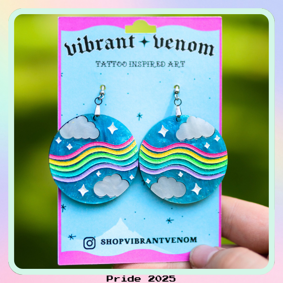 Rainbow Cloud Earrings