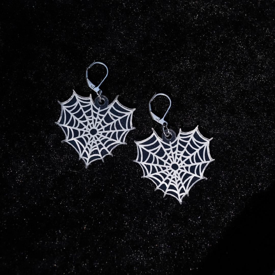 Caught in a Web Earrings
