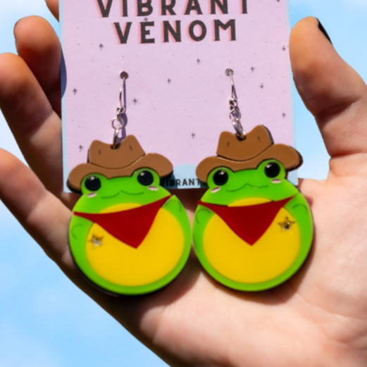 Cowboy Froggy Earrings